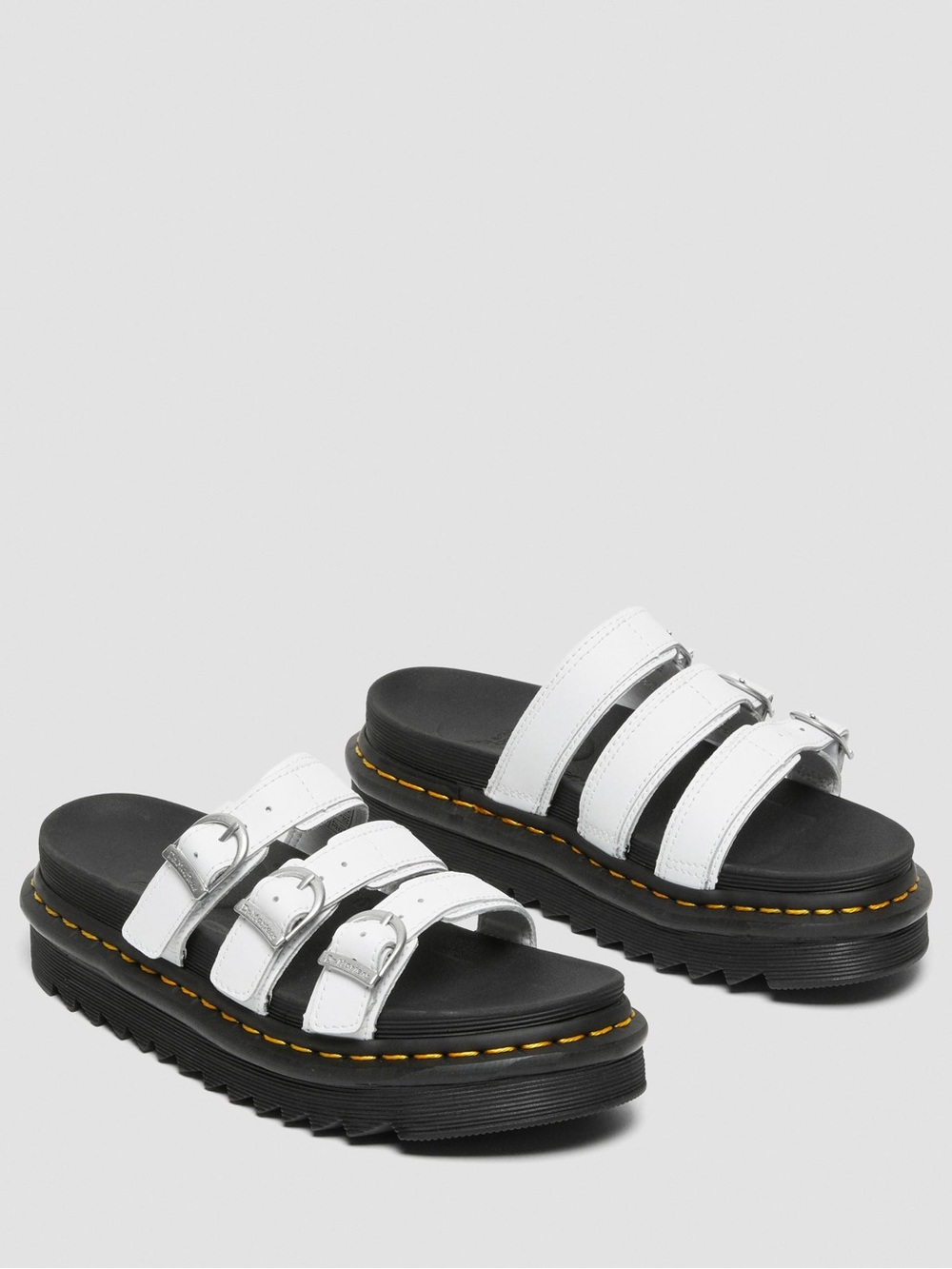 Dr. Martens Blaire Leather Slides White Size 8